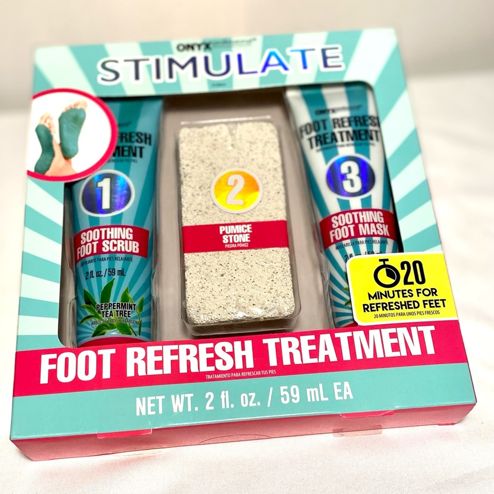 ONYX Professional Stimulate  Foot  Spa scrub  Mask Pumice stone